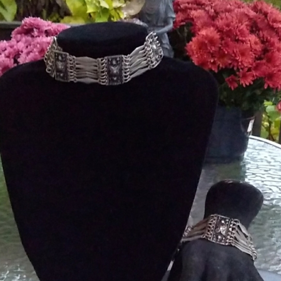 VINTAGE 3Pc Silver Convertible Necklace &/or Bracelet - Picture 2 of 8